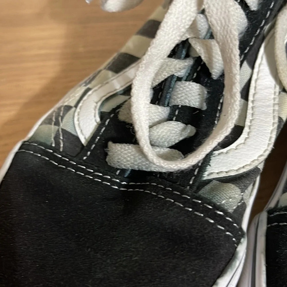 Vans Off The Wall - Old Skool Checkerboard - Suede Sneakers - Black/White sz 5 - Picture 4 of 16
